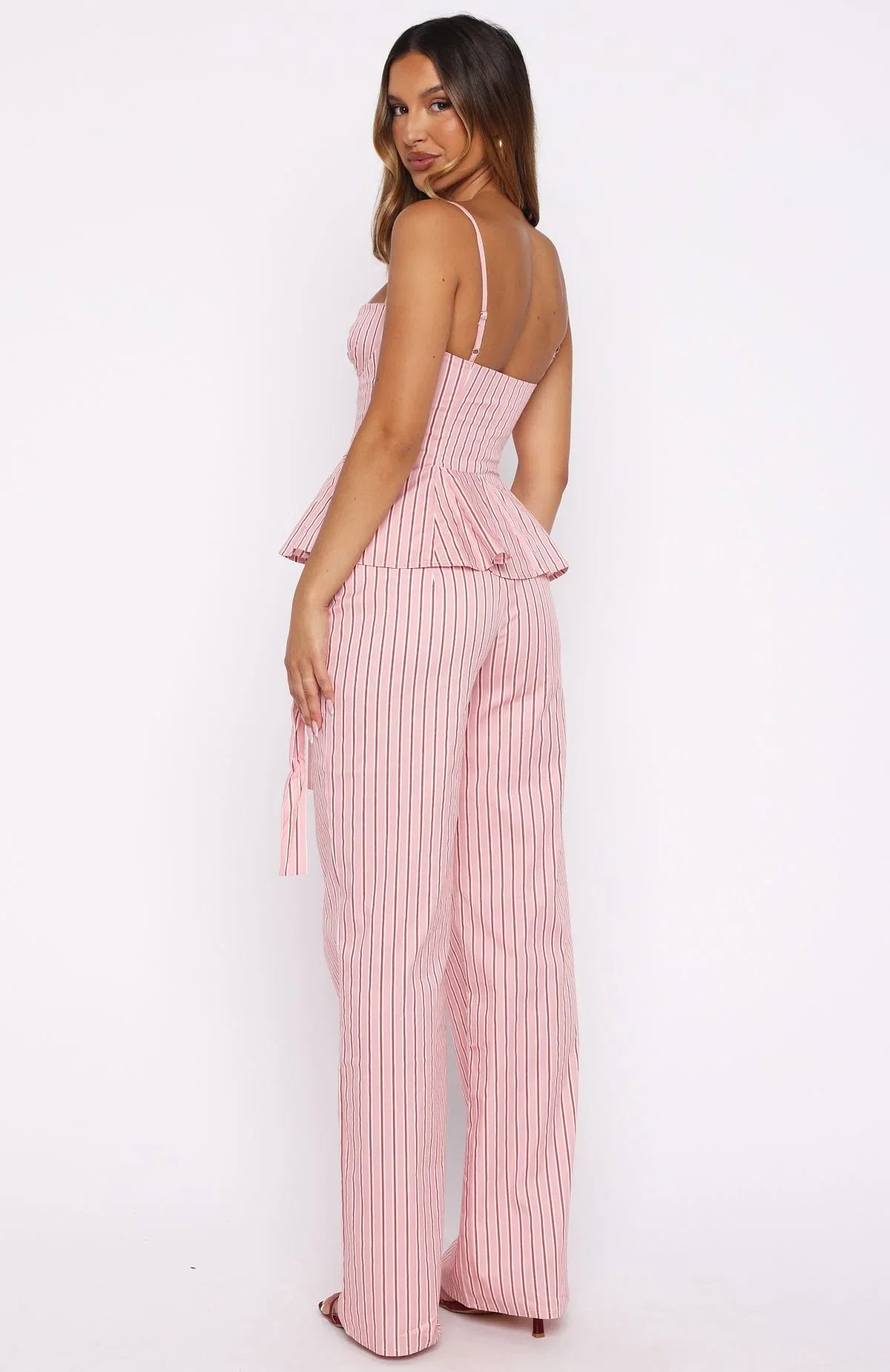 Tempt Me Not Pants Pink Stripe