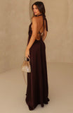 Delicate Delight Maxi Dress Chocolate