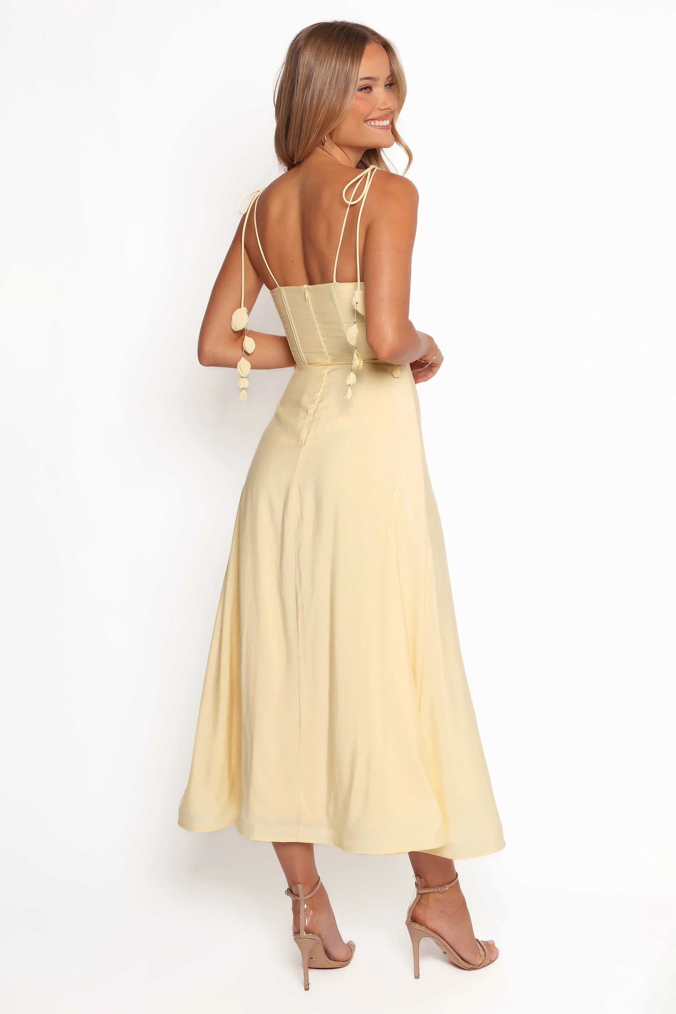 Della Midi Dress Yellow