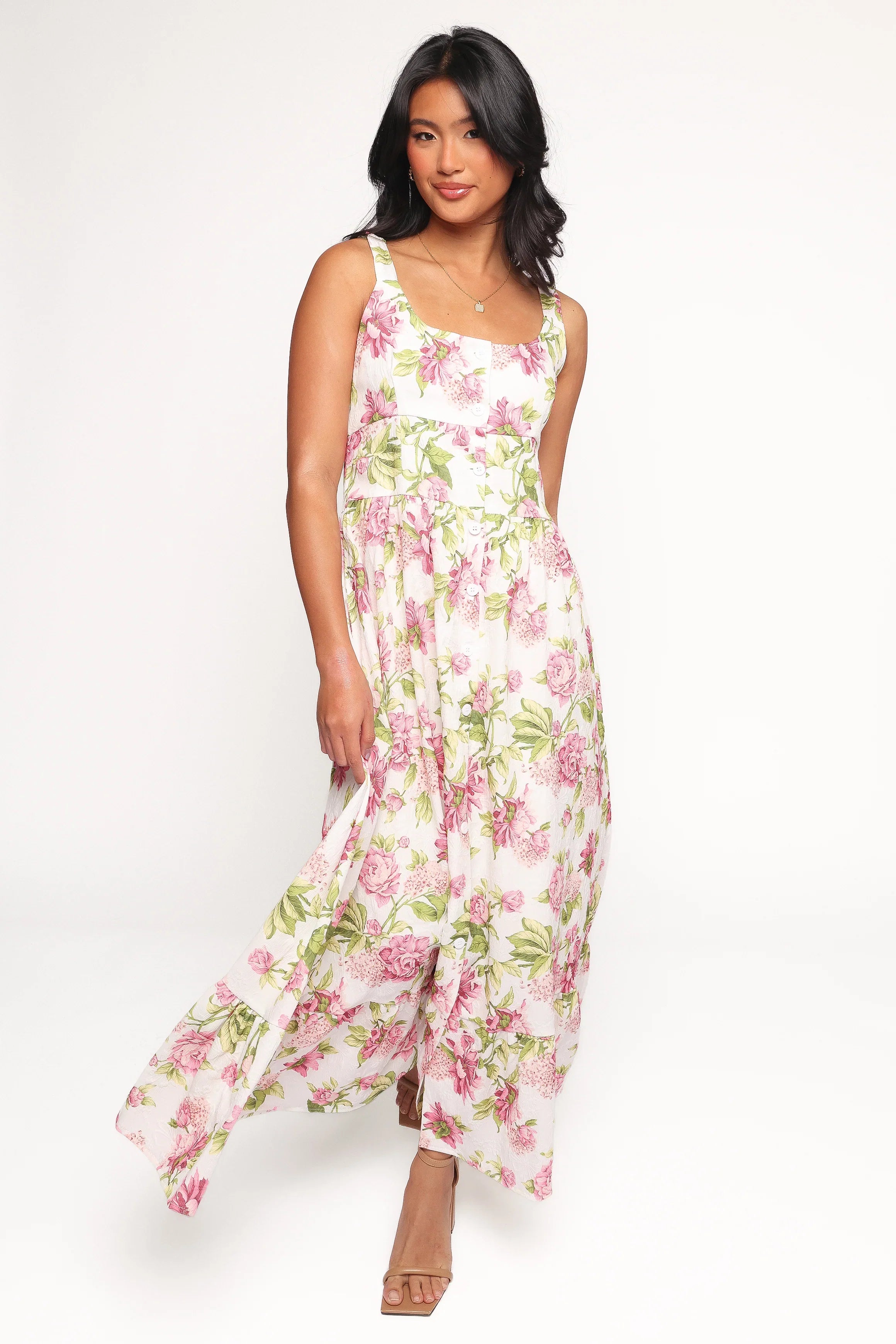 Tullia Maxi Dress Pink Floral