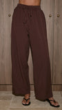 Zaila Pants Burgundy White Stripe