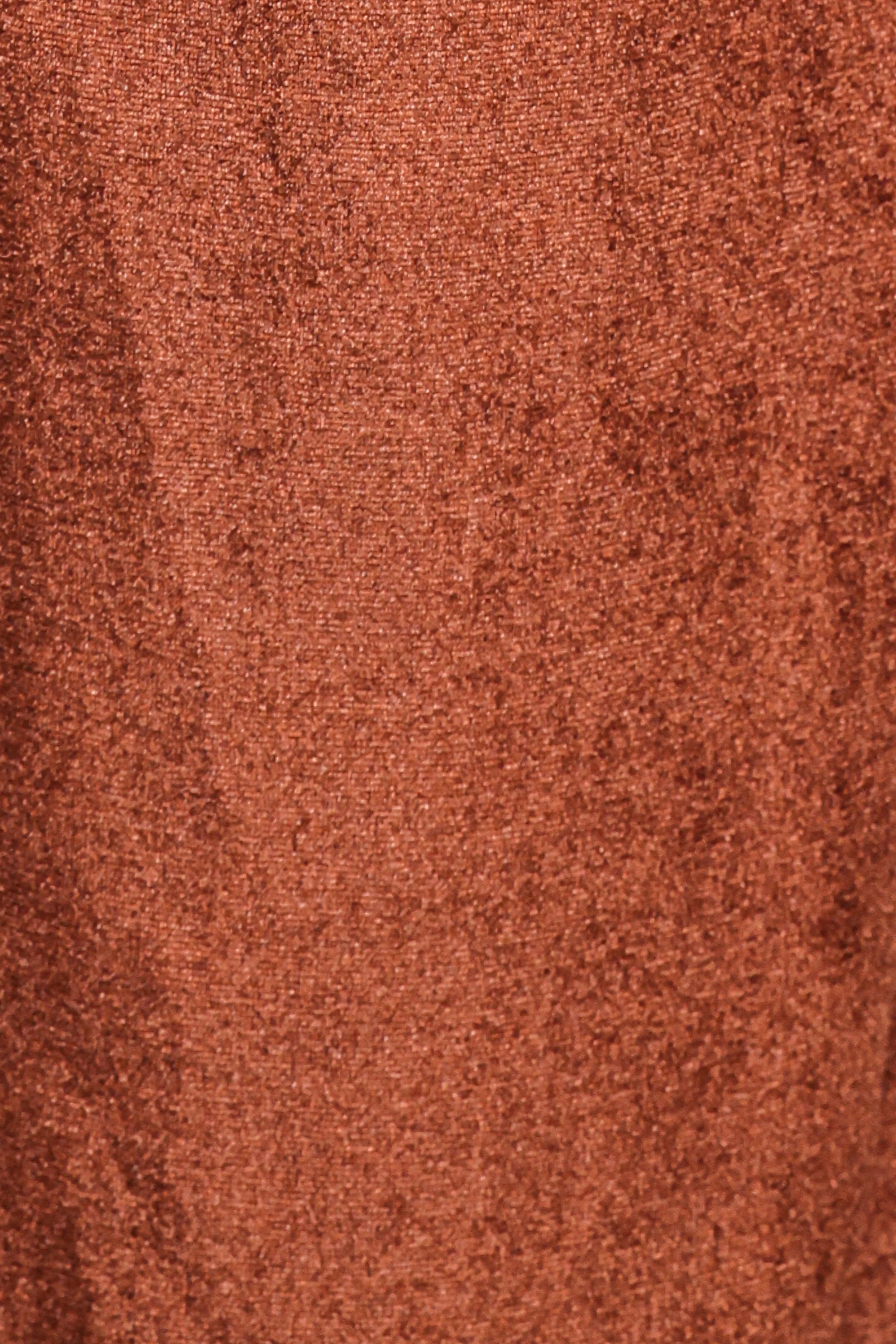 Riley Stretch Velvet Pant Chocolate