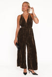 Melody Velvet Jumpsuit Mocha Olive
