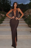 Neither One Of Us Maxi Dress Chocolate