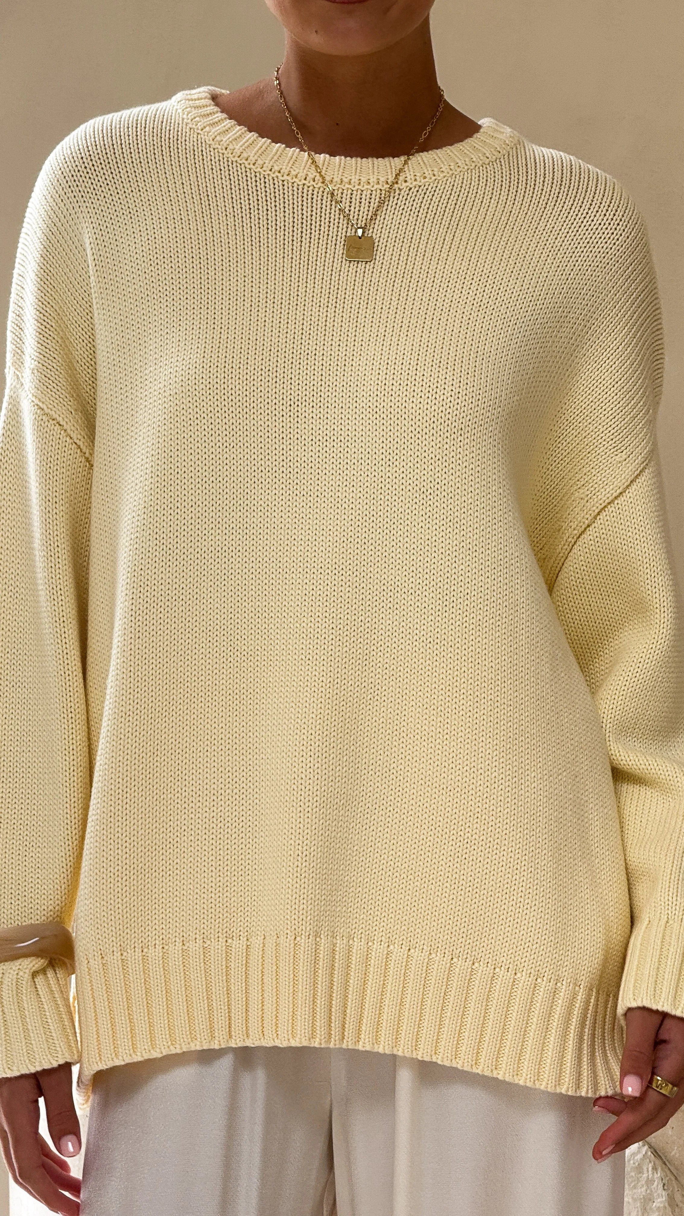 Dara Knitted Sweater Butter Yellow