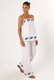Amalia Pant White Blue