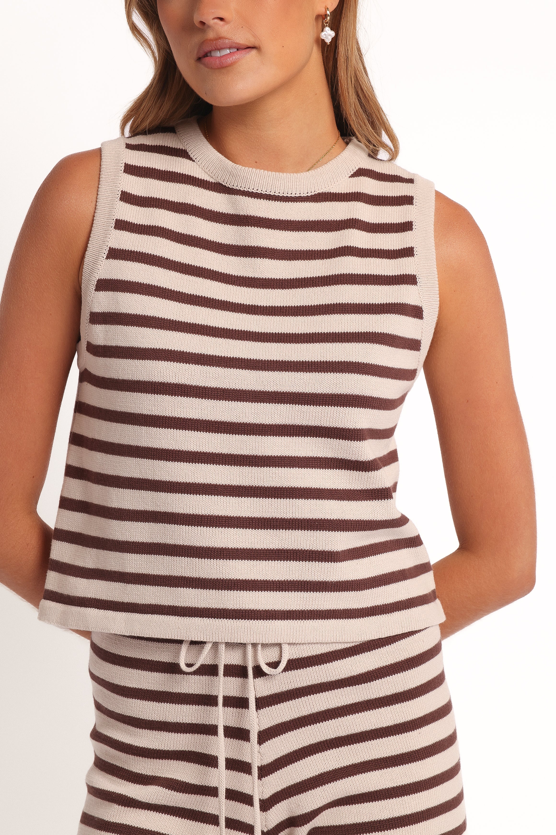 Ilona Knit Set Brown Cream