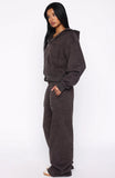 Hiding Away Wide Leg Sweatpants Dark Camo