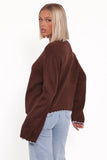 Ruby Knit Cardigan Brown