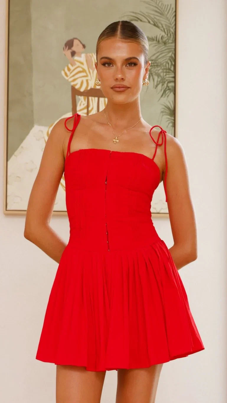 Bethi Mini Dress Red