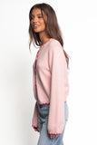 Payton Scallop Cardigan Pink Red