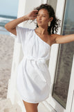 Dylan One Shoulder Mini Dress White