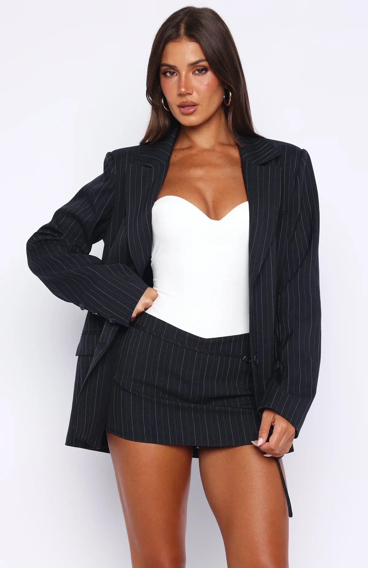High Line Blazer Navy Pinstripe