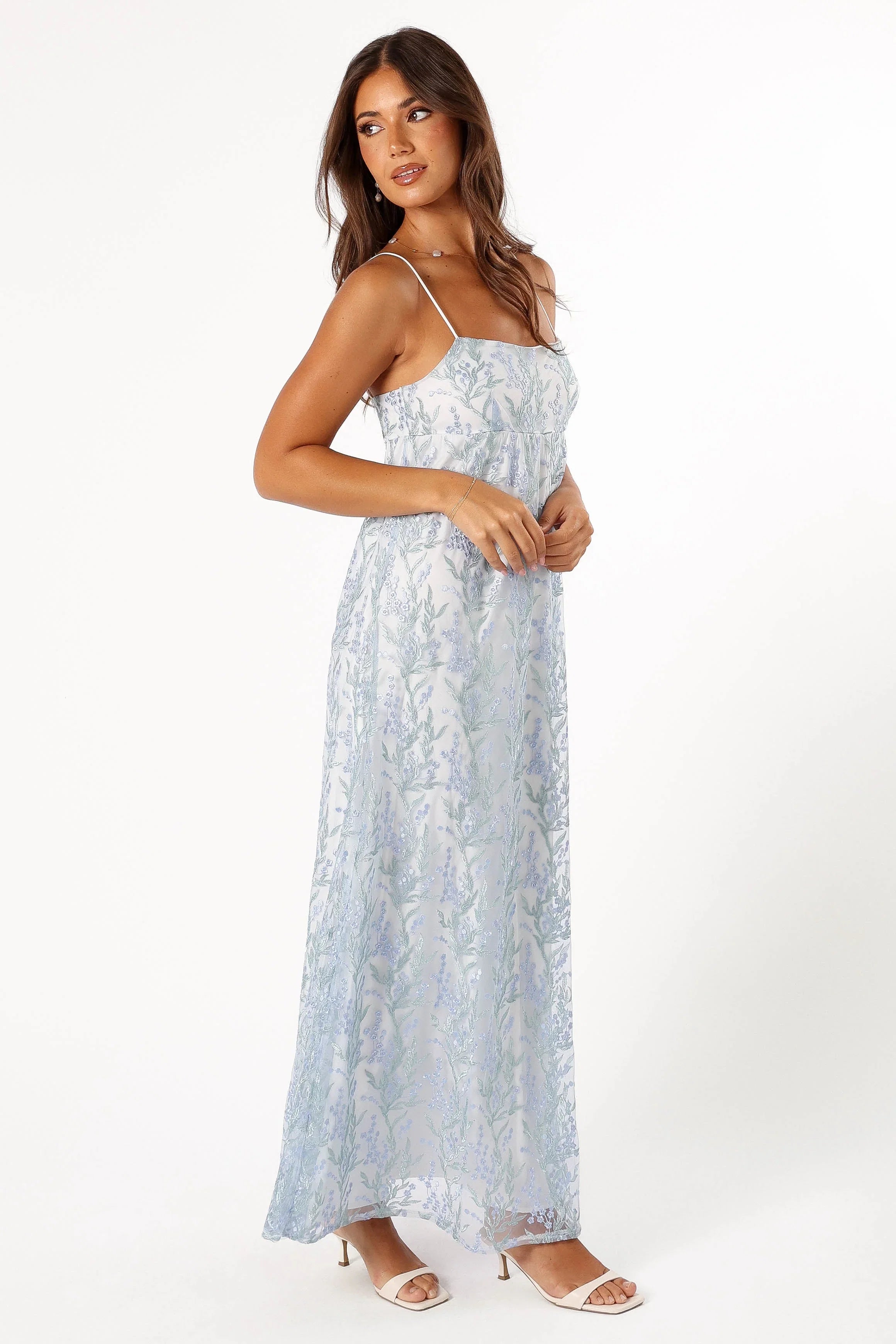 Nolan Maxi Dress Blue Floral