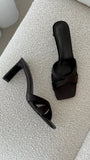 Kelsie Heels Black Satin