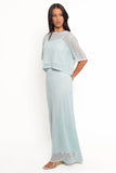 Kinnie Knit Skirt Set Light Blue