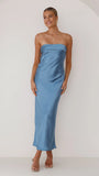 Gisele Maxi Dress Steel Blue