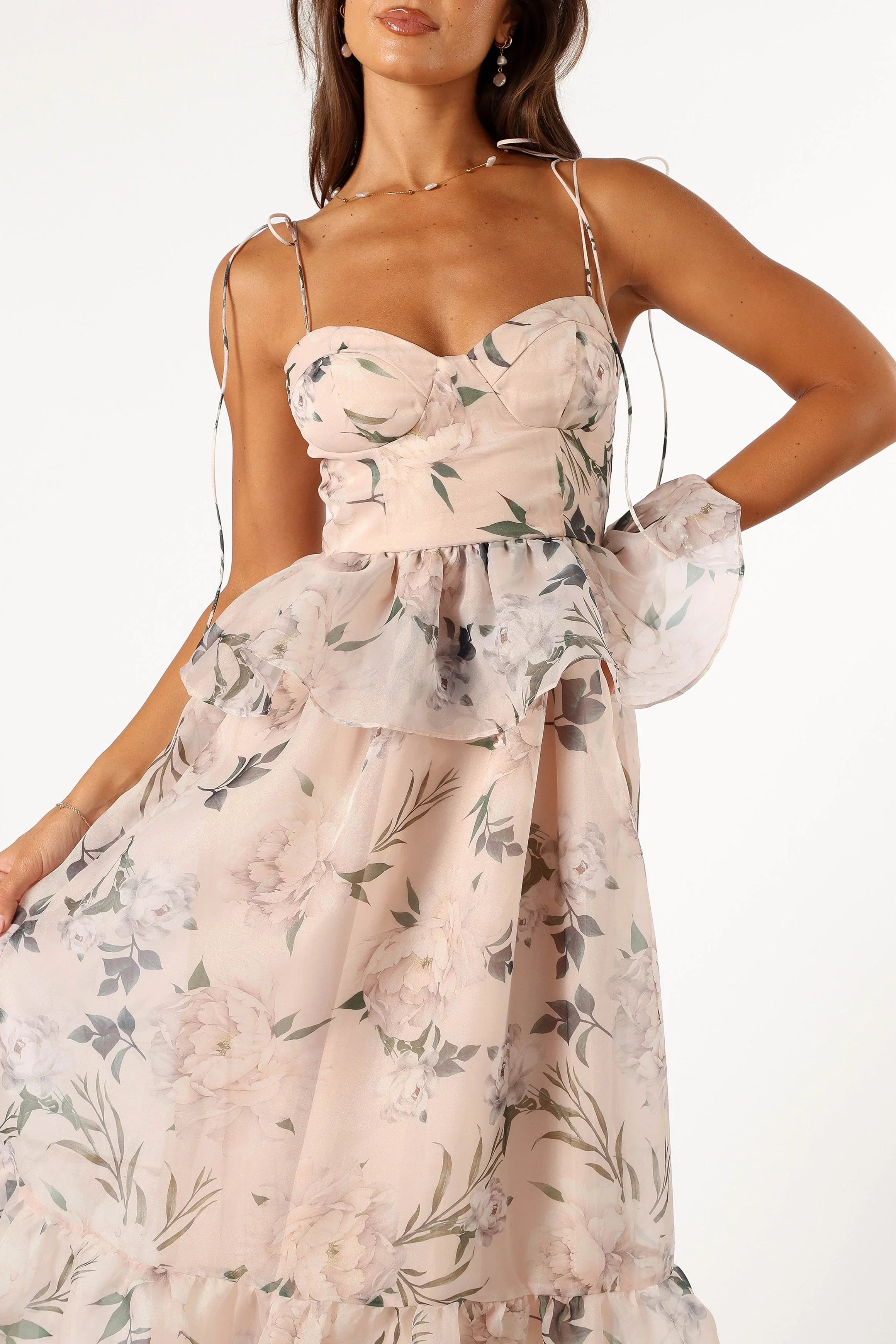 Kennie Midi Dress Pink Floral