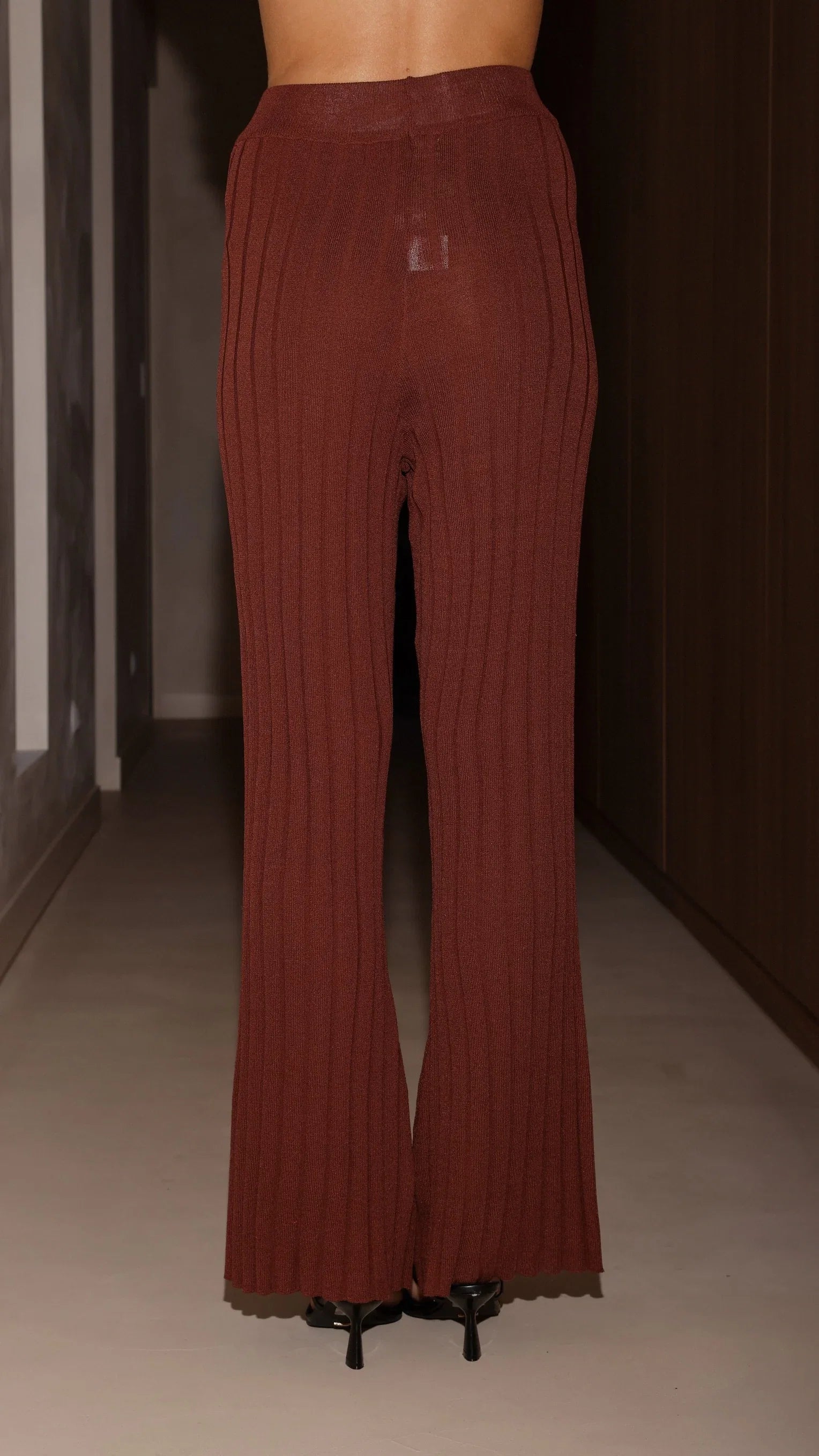Megan Knit Pants Chocolate