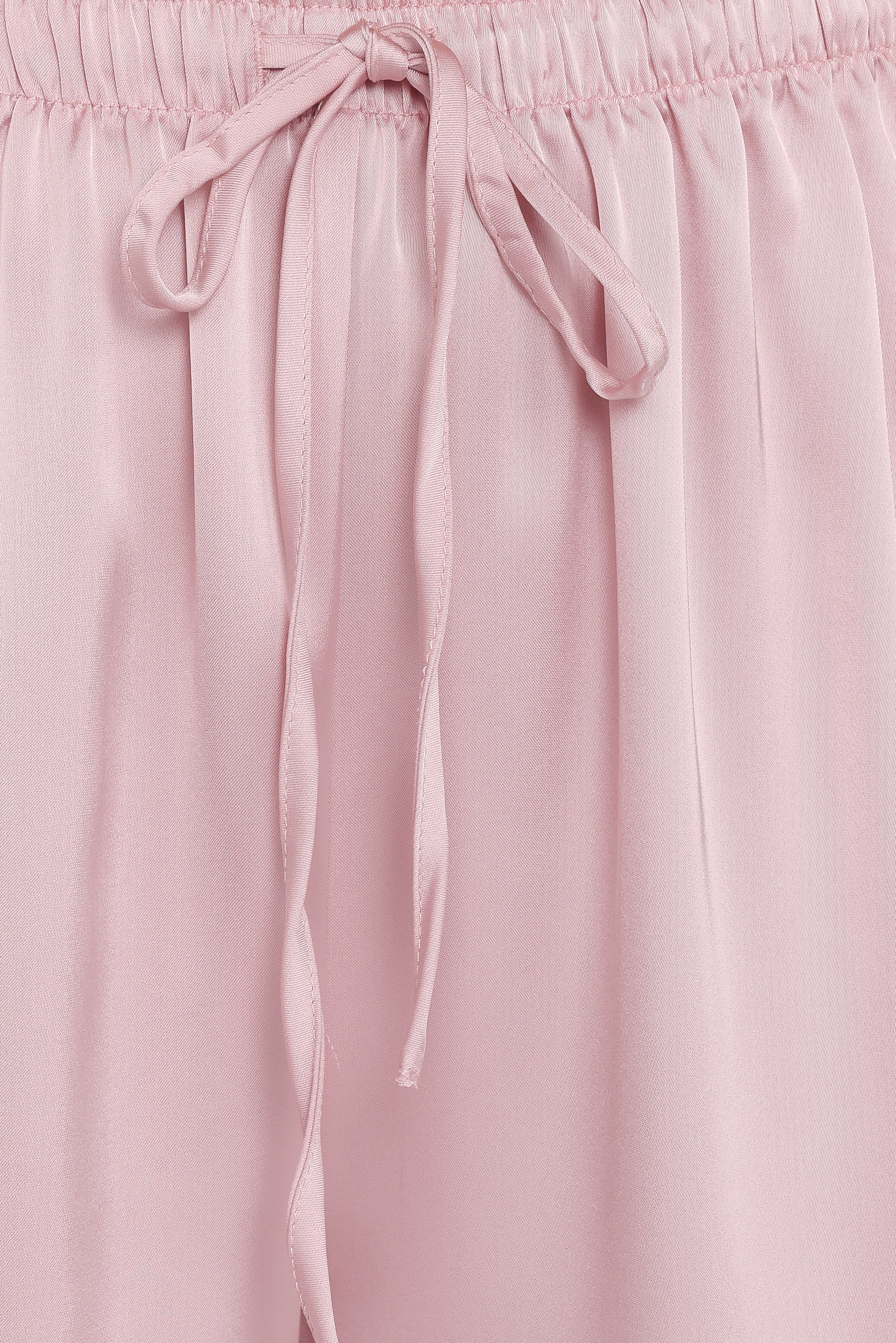 Viola Drawstring Wide Leg Pant Pale Pink