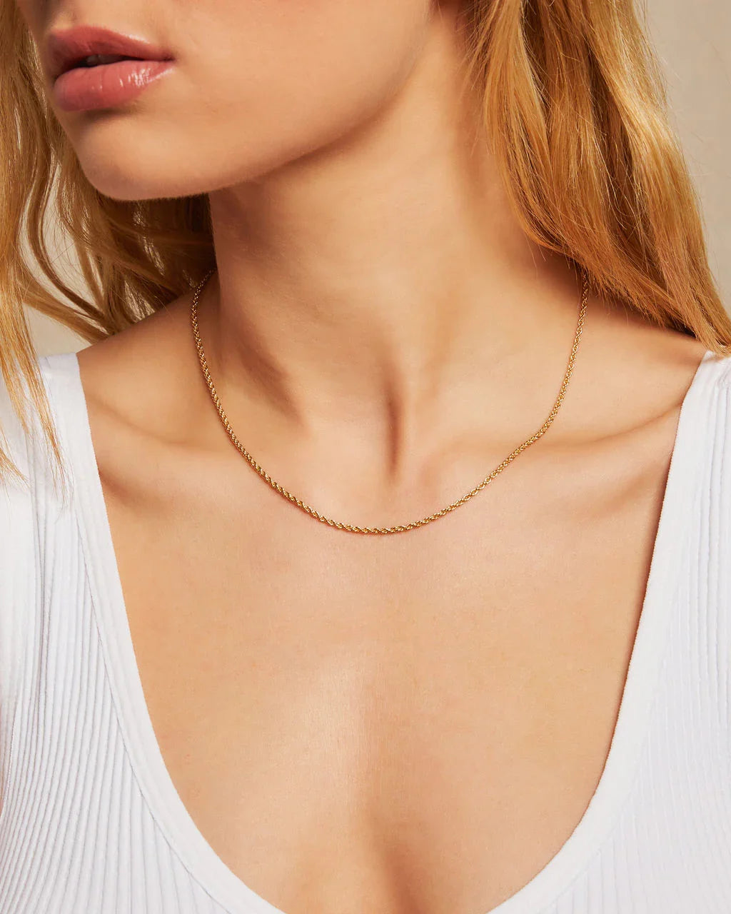 Skinny Rope 14k Plated Chain