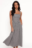 Kinslee Midi Dress Black Gingham