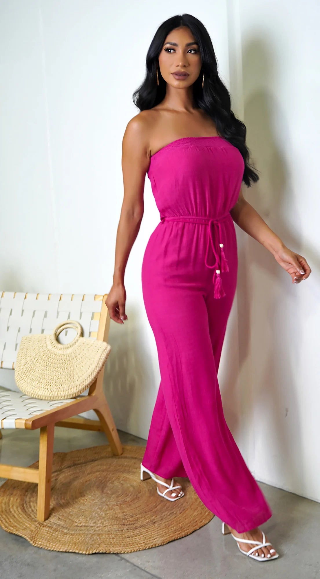 May Tube Jumpsuit Pink