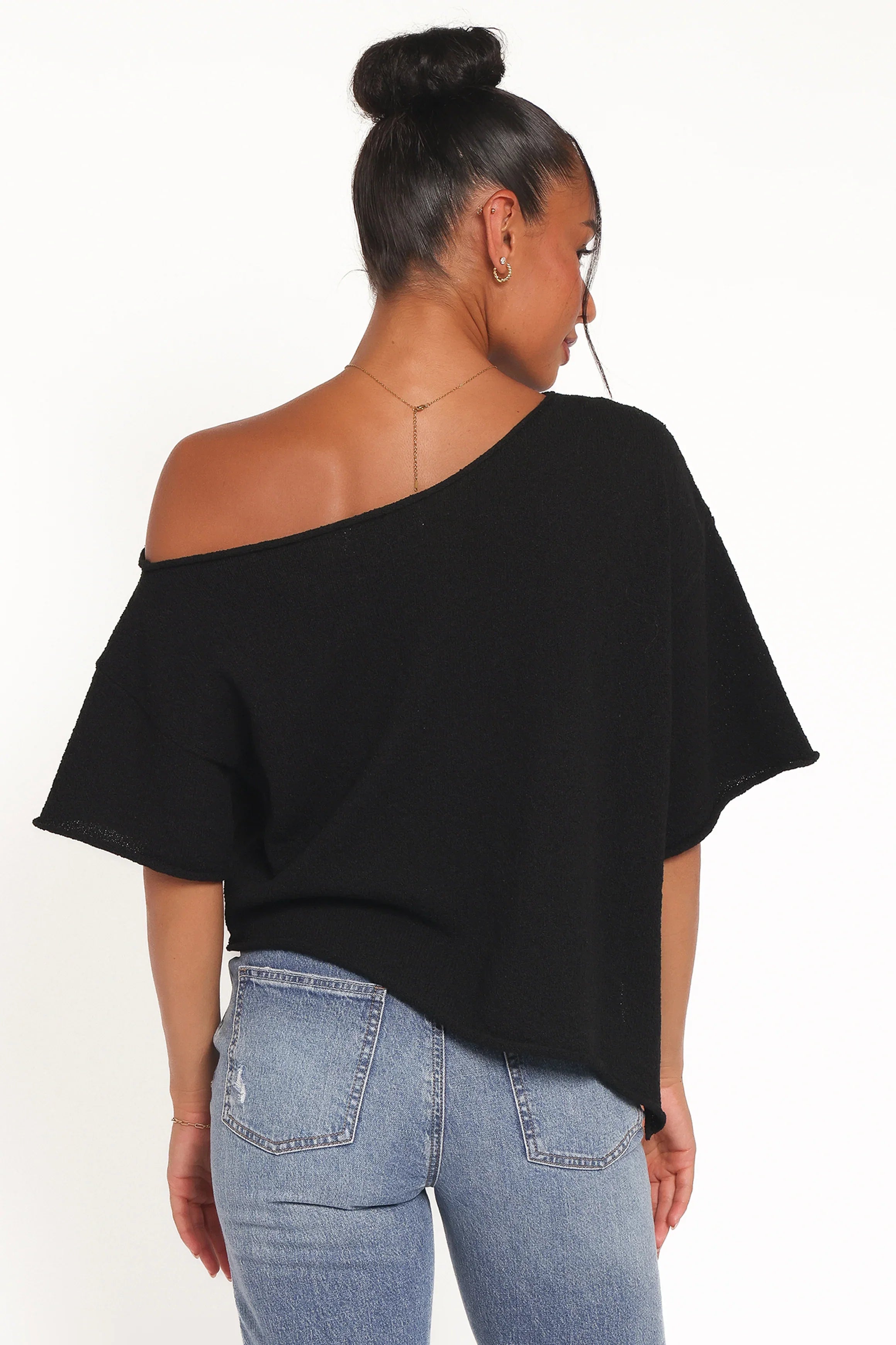 Ardena Boucle Knit Top Black