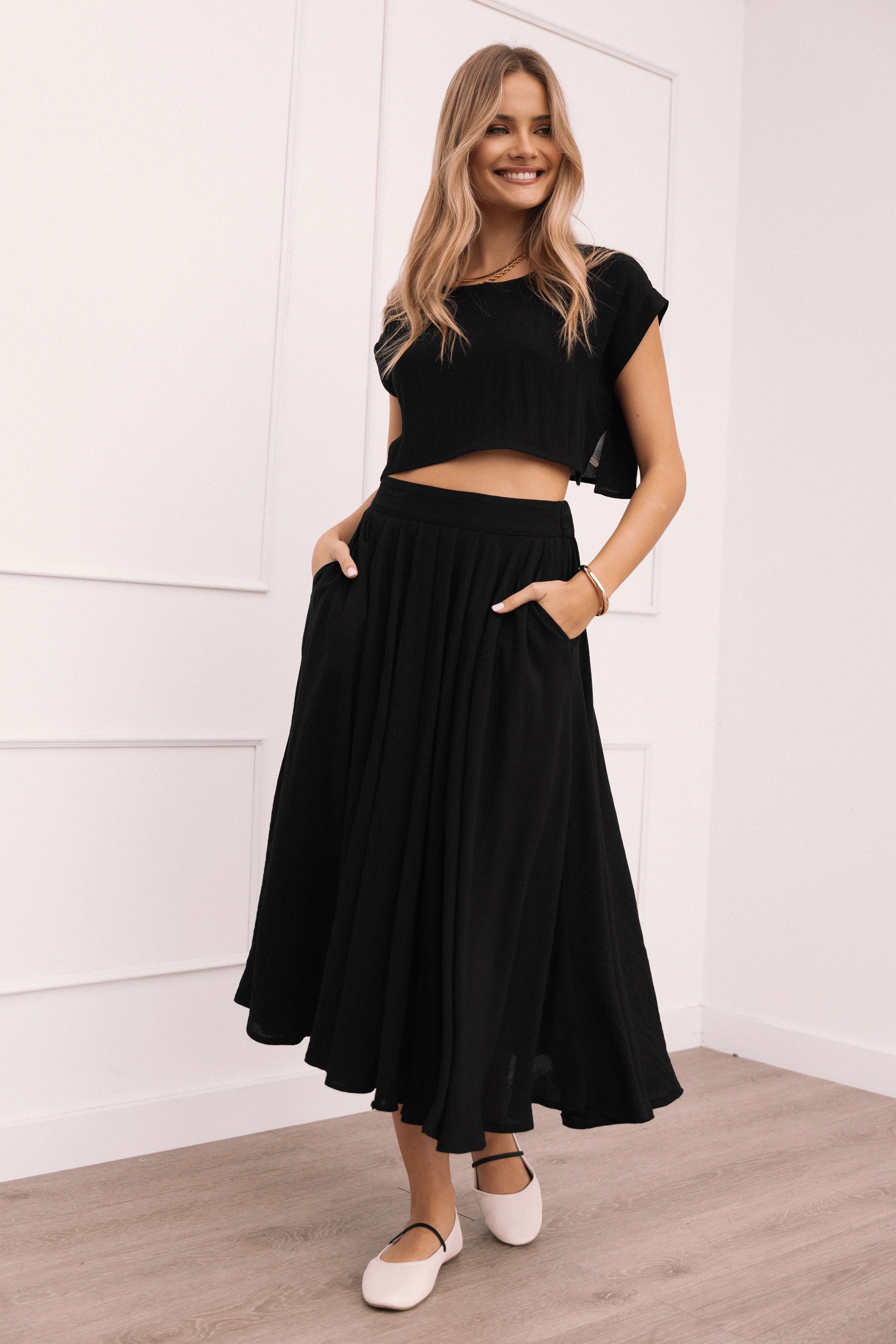 Bessie Two Piece Set Black