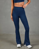 Busy Babe Split Hem Flared Leggings