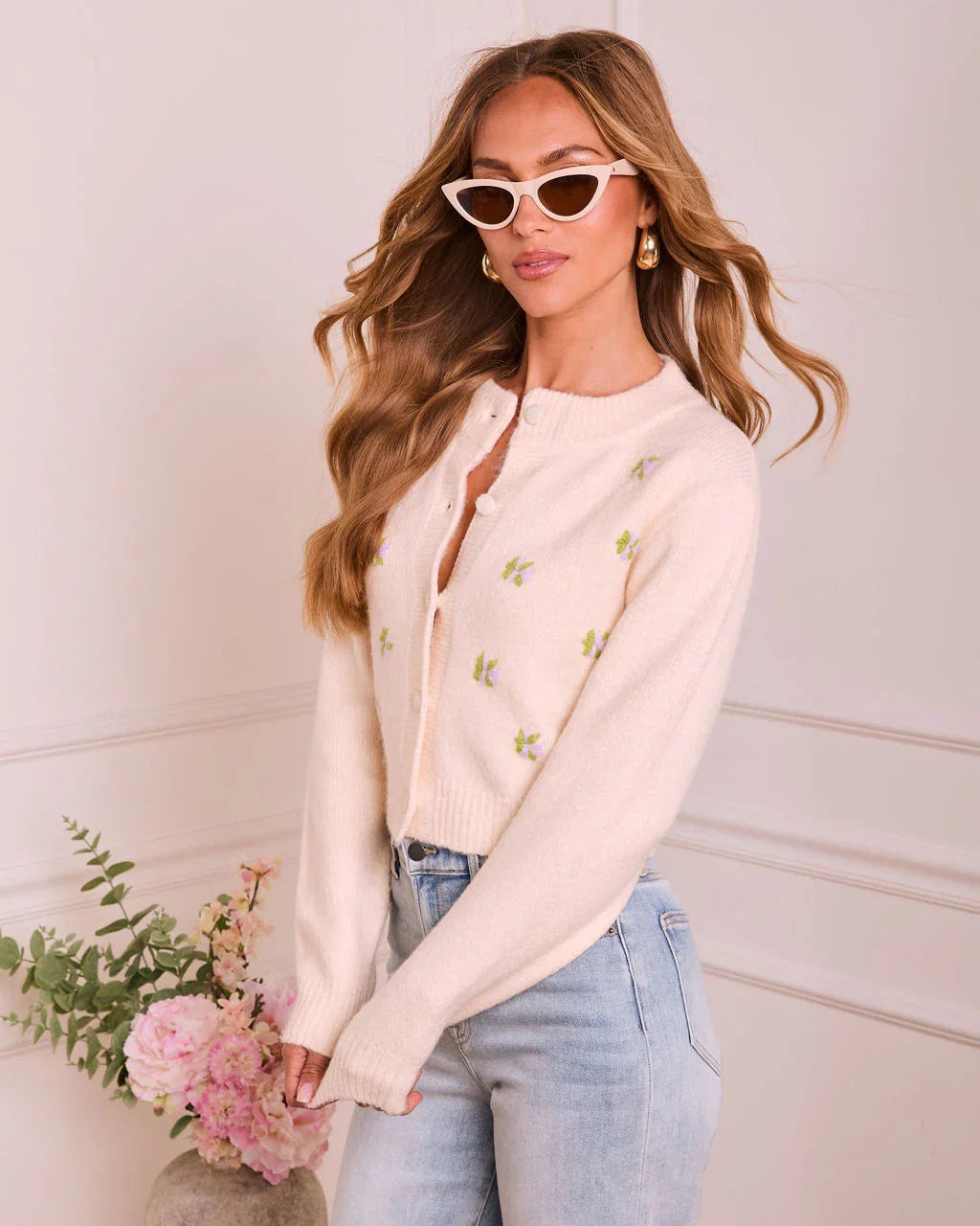 Honeybloom Orchard Knit Floral Sweater