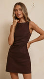 Anneka Mini Dress Chocolate