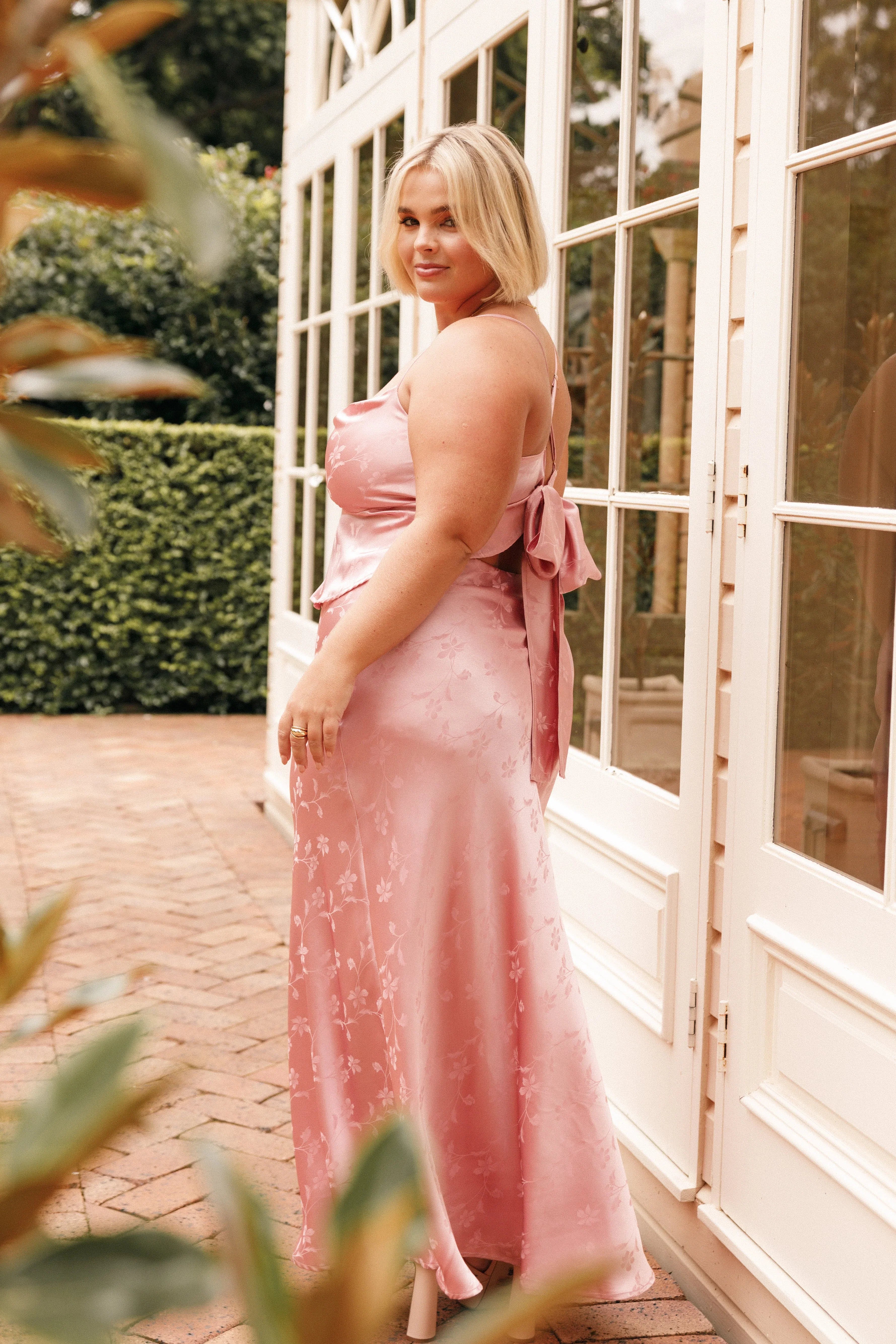 Belle Two Piece Set Dusty Rose
