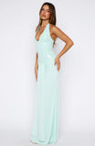 Dance Floor Diva Sequin Maxi Dress Baby Blue