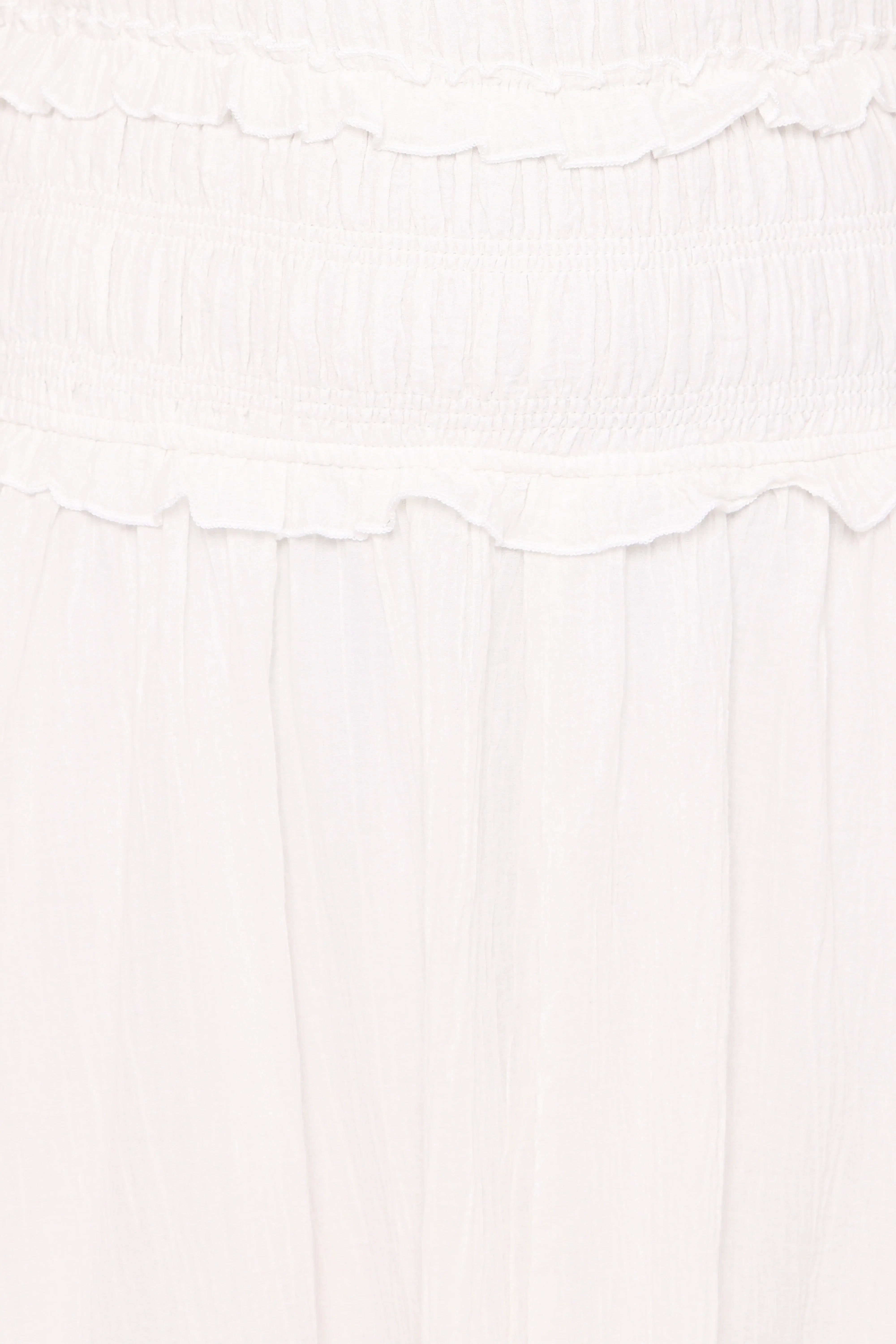 Enola Gather Midi Dress White