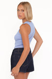 Ari Ribbed Tank Top Cornflower Blue