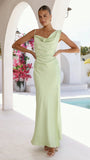 Iris Asymmetrical Maxi Dress Key Lime