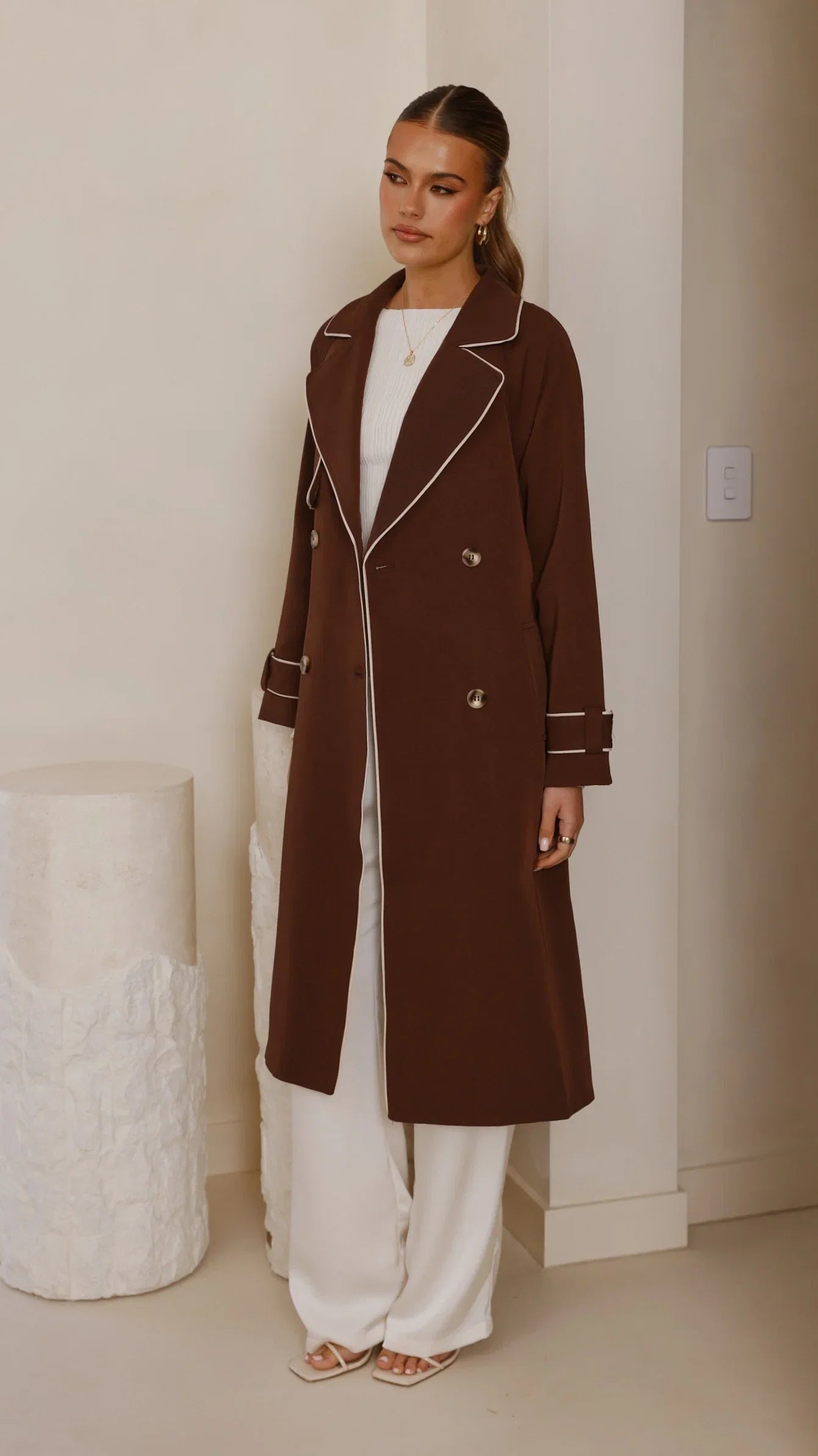 Blanca Trench Coat Espresso