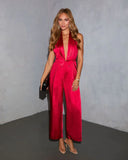 Reeves Satin Halter Jumpsuit
