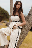 Mollymook Top Cream Black