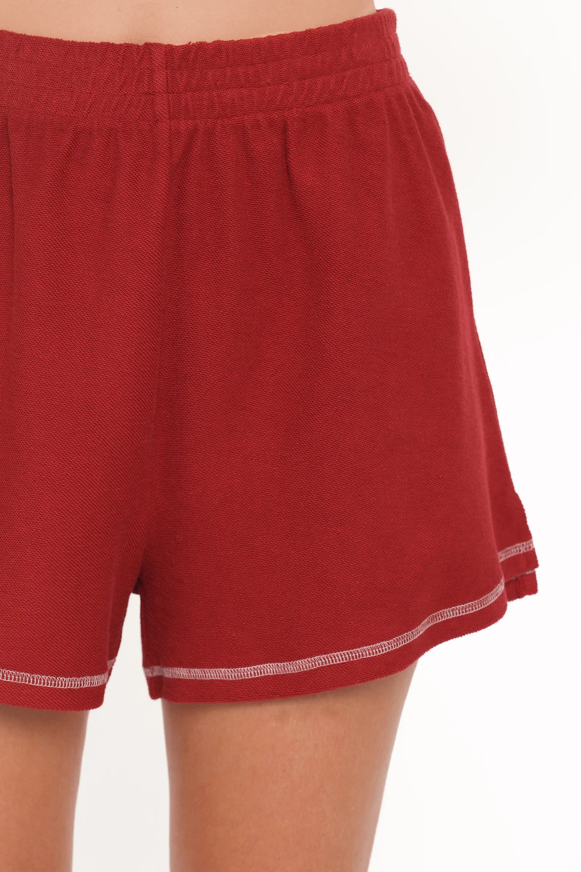 Melody Knit Short Set Burgundy