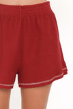 Melody Knit Short Set Burgundy