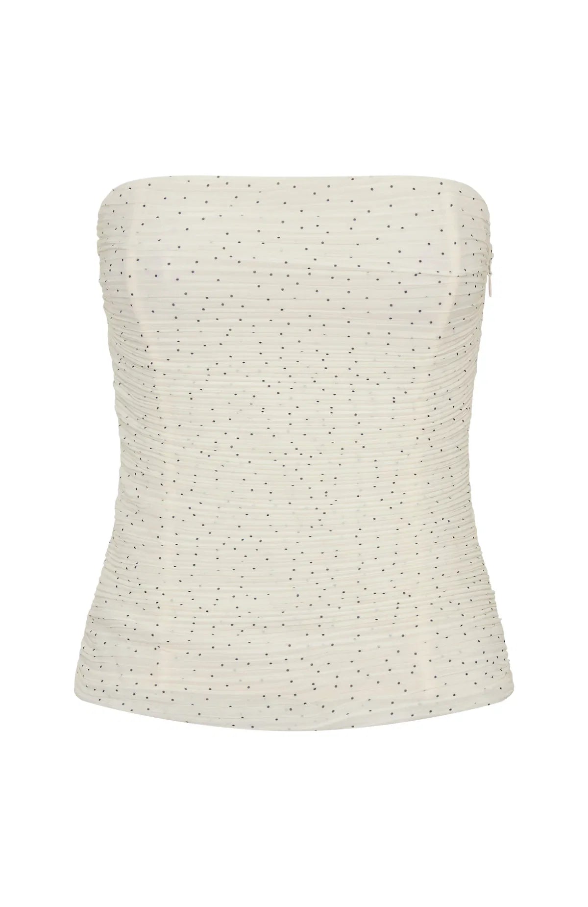 Camp Crush Strapless Bustier Cream Black Polka Dot