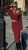 Iluka Knit Top Burgundy