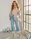 Yvaine Knit Sequin Color Block Sweater
