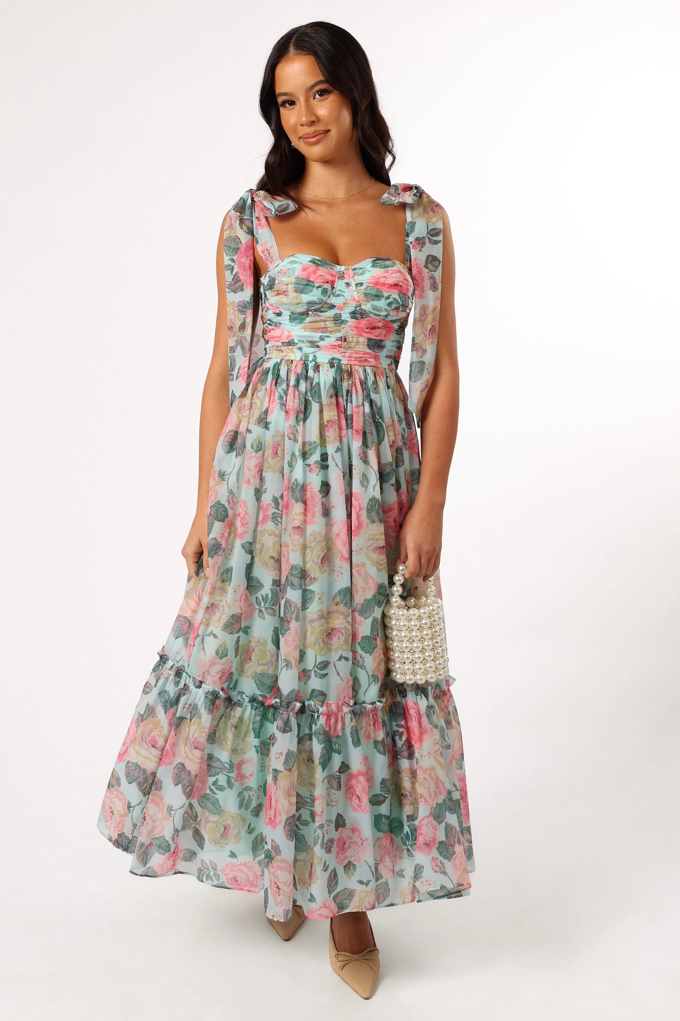 Floret Midi Dress Blue Multi