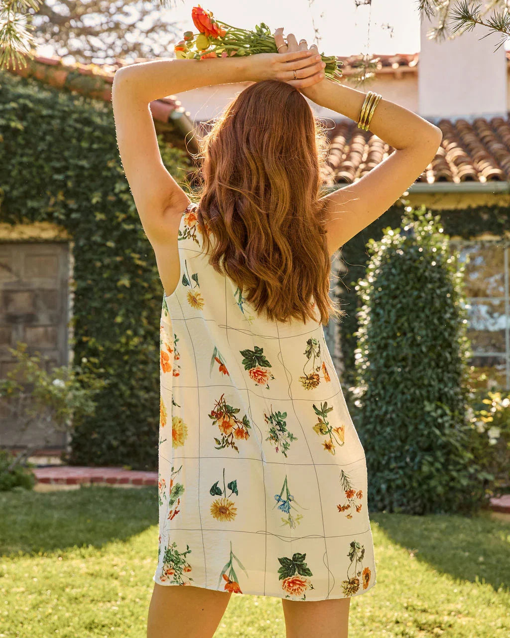 Soft Bloom Floral Shift Mini Dress