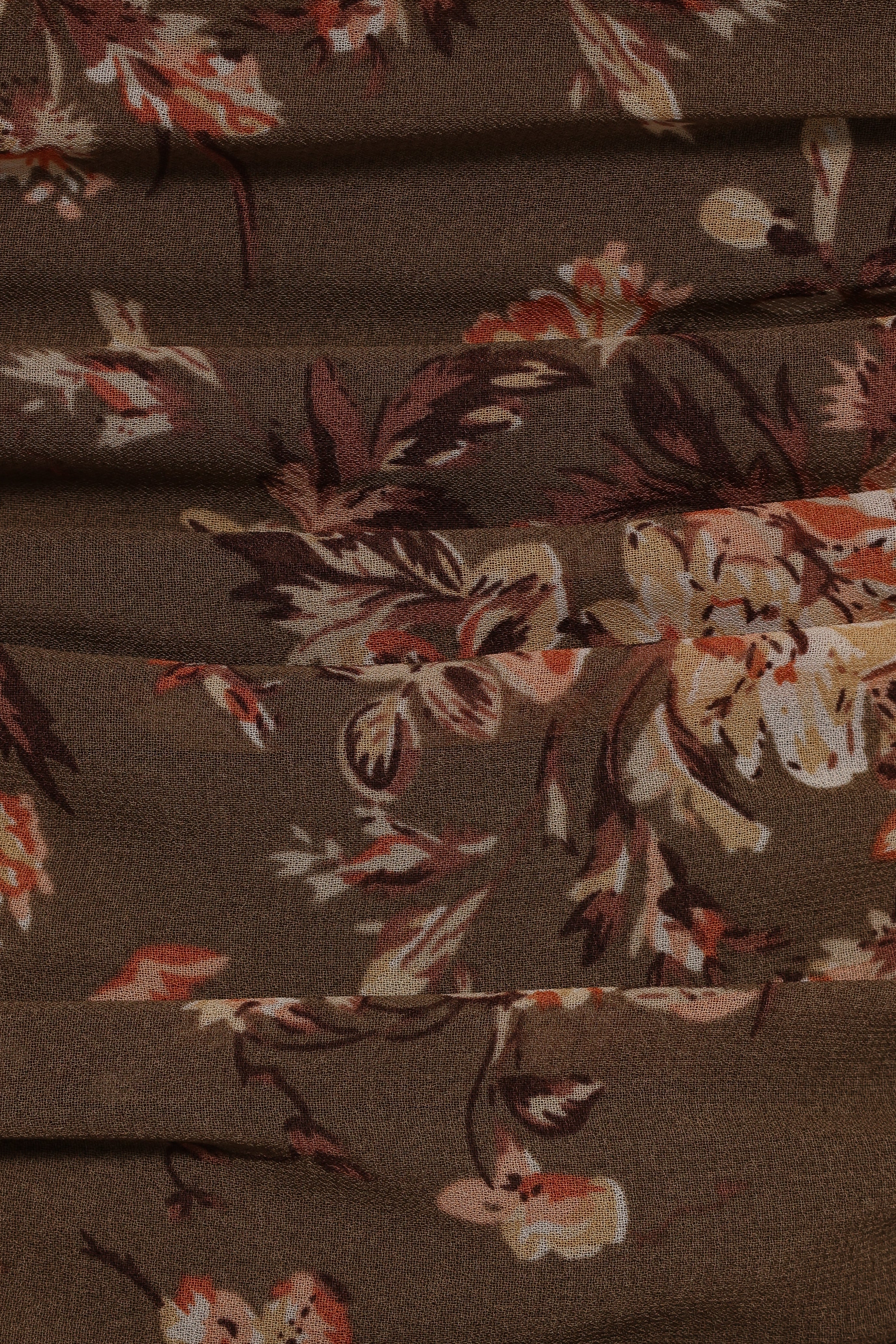 Maia Long Sleeve Top Olive Floral
