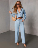 Issey Rigid Low Rise Straight Chambray Pants