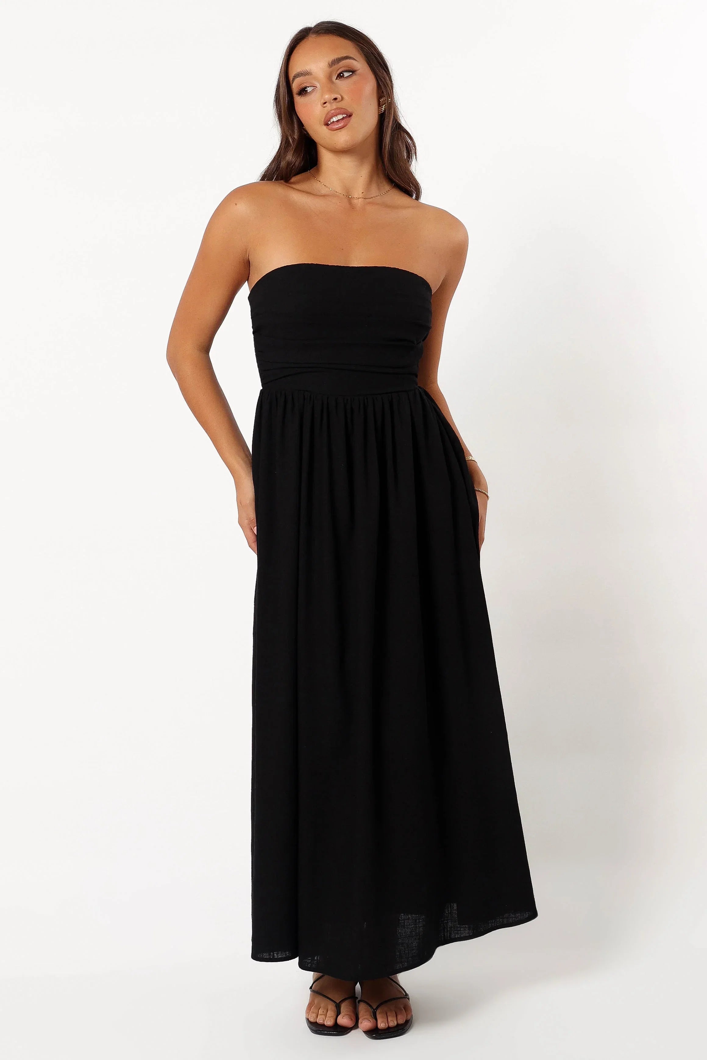 Kayt Strapless Dress Black